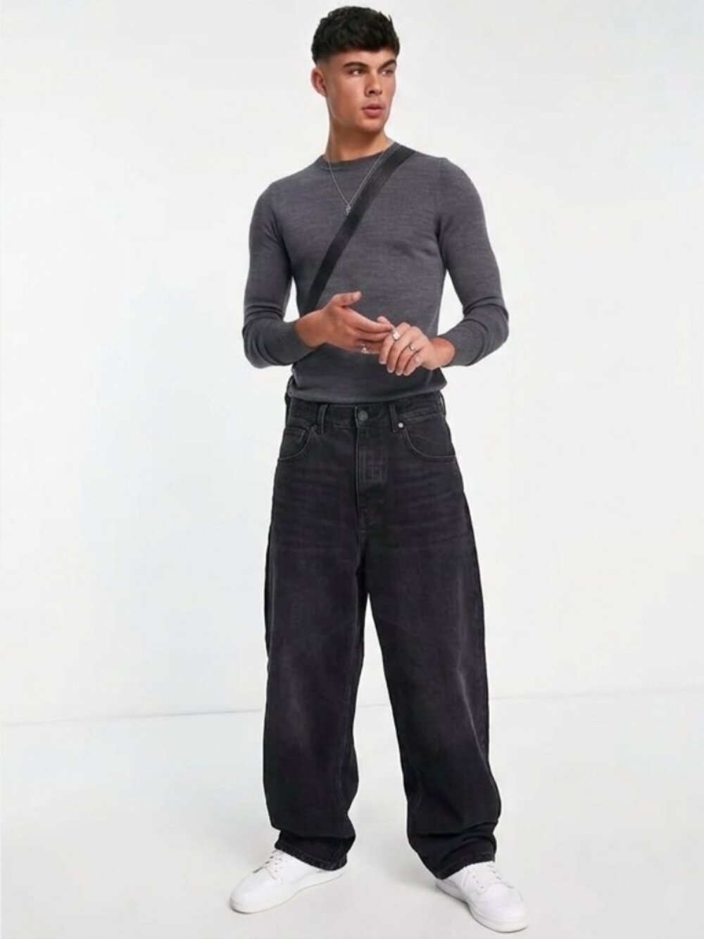 Topman Premium 100% Merino Wool Muscle Fit Sweater / Lightweight Top